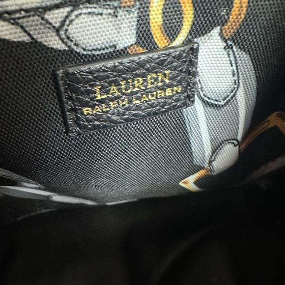 🆕 Ralph Lauren Chadwick black equestrian print Tote Bag - Picture 7 of 13